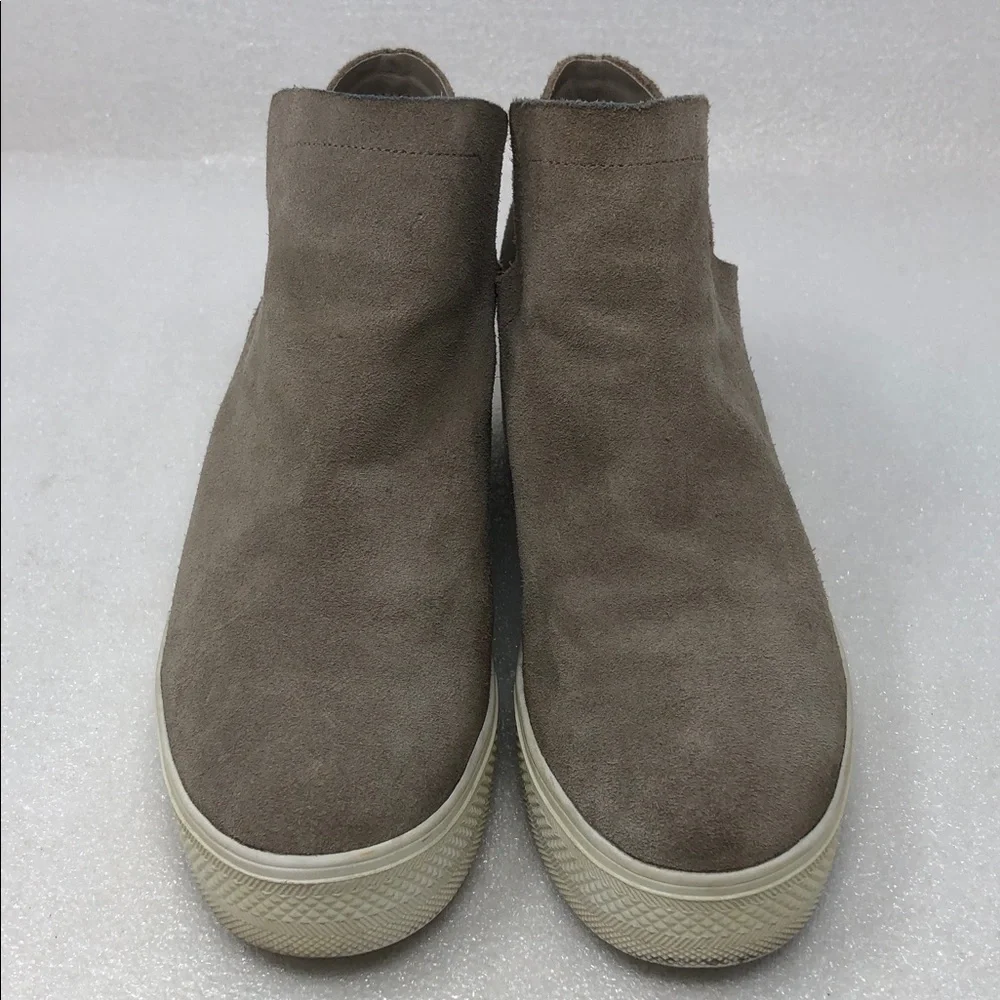 Steve Madden Wrangle Booties Suede Leather Gray Slip On Girls Size 7